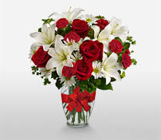 White Lilies Roses bouquet