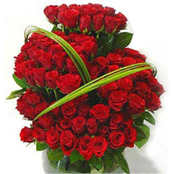 Basket of 50 red roses