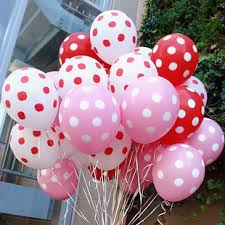 50 polka dot air blown balloons in Pune