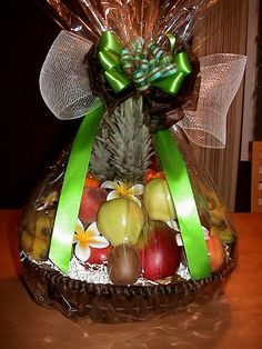 15 Fresh Fruit and assorted 15 Flowers all in one