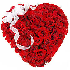 24 Red roses made in a heart