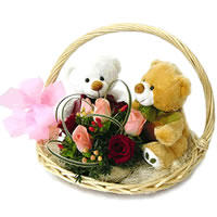 soft toys with roses