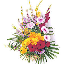 45 gerberas gladioli basket