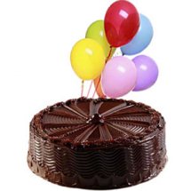1 kg chocolate cake with 12 balloons