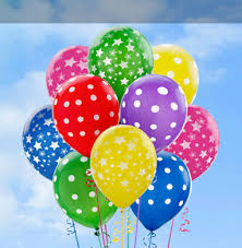 24 polka dot air balloons