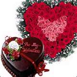 24 roses heart with heart shaped chocolate cake 1 kg